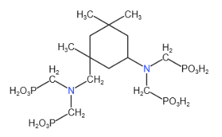 异佛尔酮二胺四亚甲基膦酸（IDTMPA）结构式