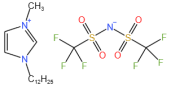 1-十二烷基-3-甲基咪唑双三氟甲基磺酰亚胺盐结构式